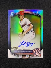 2025 Bowman Draft Landon Harmon Chrome Auto Refractor 1st /499 Nationals E807