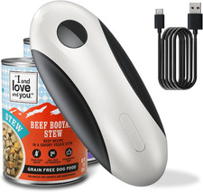 Rechargeable Electric Can Opener - One Touch Automatic, Hands Free Operation