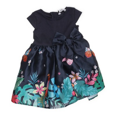 H&M, Kleid, Größe: 92, Schwarz/Mehrfarbig, Elasthan/Polyester/Viskose #UNe
