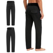 Men Trousers Figure Skating Ballroom Costume Pants Tango Pleated Salsa Rumba