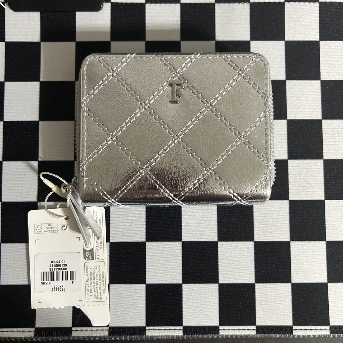 NWT Primark Women's Small Silver Wallet With F Initial | eBay