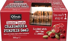 Olinas Bakehouse | Cranberry & Pumpkin Seeded Toasts 100g | 1 x 100g 76.40 per kilo