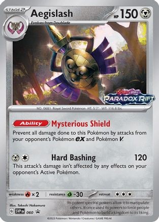 Aegislash (Prerelease) 060 Holo Promo Scarlet & Violet Promo Pokemon Near Mint