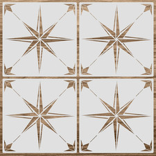 4 Pcs 12 x 12 in Reusable Tile Stencil for Painting Large Pattern