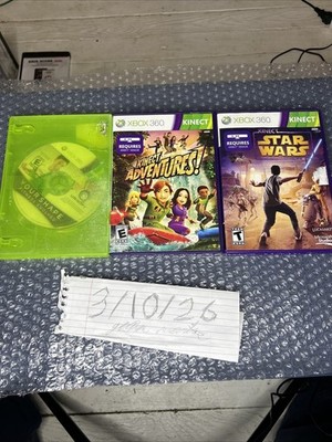 Kinect Adventures,Star Wars Kinect And Your Shape  (Microsoft Xbox 360 Working!