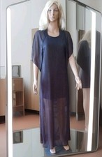 Lush Dress Womens Dk Purple Semi Sheer w sheer cover Prom SparklyS 32" Chest 