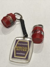 watneys red barrel vintage Keyring With Extra Red Barrel Fob Pub Bar Collectable