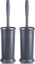Toilet Brush and Holder 2 Pack, Toilet Bowl Brush with Extra Long Handle, Toilet