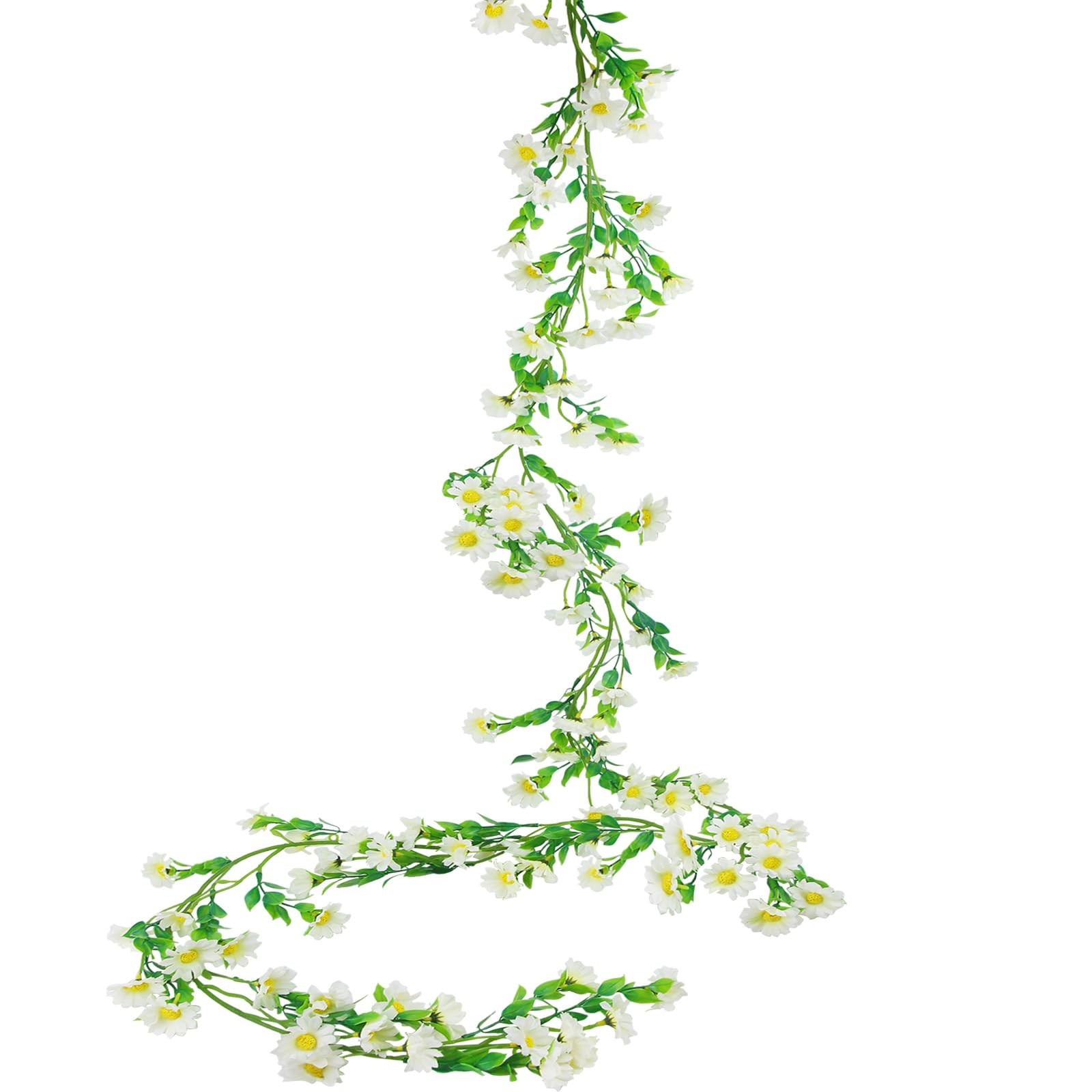 Artificial Daisy Flowers Vine Silk Wildflower Garland Spring Fake Flower Vine...