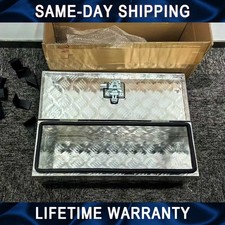 Aluminium Tool Box 33L Lockable Chest 2 Keys Trailer Truck Van Locker Boxes