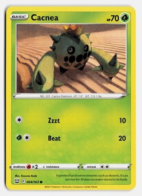 Cacnea SWSH05: Battle Styles #004/163 NM Pokemon TCG Common