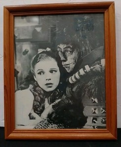 The Wizard Of Oz Framed 11"x9" Photo Dorothy & Scarecrow - Behind The Scenes