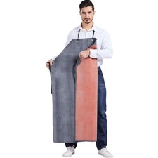 Schwarz-Rote Gummischürze für Metzger, Ideal für Schlachthof & Fischmarkt