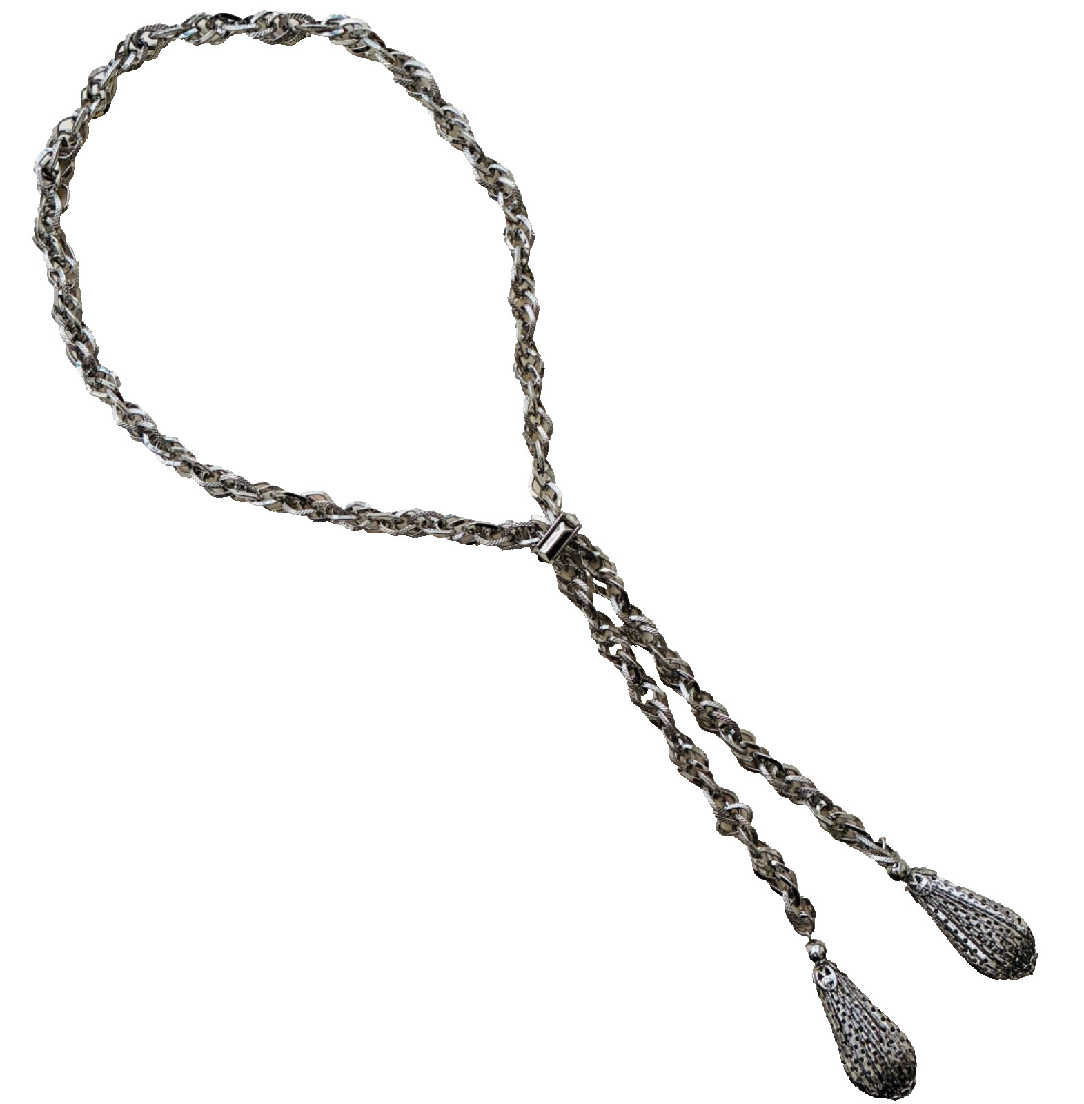Monet Silver Lariat Adjustable - image 1