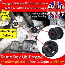 Gear Change Cable LARGE & SMALL Bush - Chrysler Voyager Sebring PT Cruiser Neon
