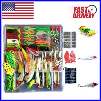 Lightweight 275-Piece Fishing Lure Kit: Ultimate Tool for Catching Bass & Trout