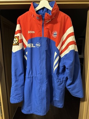 FC Bayern München Stadionjacke Stadionmantel Player Issue 1995 1996 XL/XXL Opel