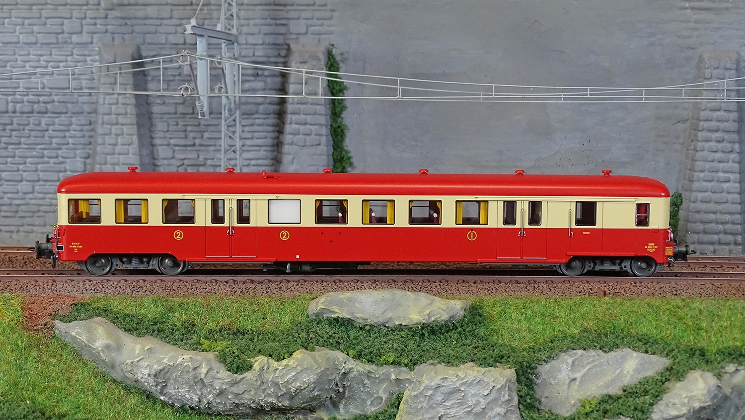 Remorque d'autorail ZR ABDX 17207 R37 HO41261 1/2 cl