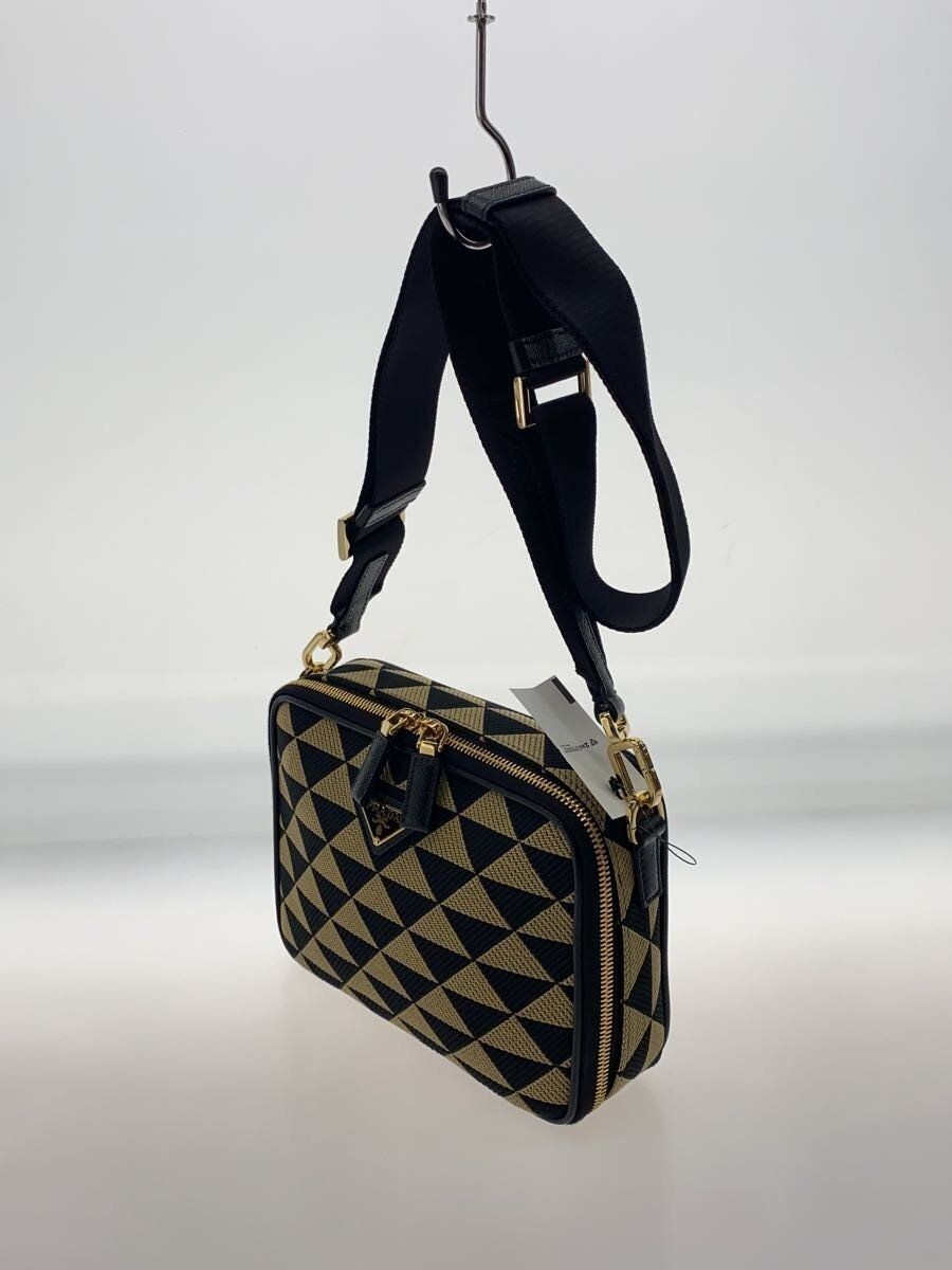 PRADA Shoulder Bag Embroidery Fabric Canvas BEG Total Pattern 2VH069 Used thumbnail 2