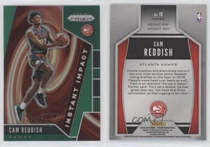 2019-20 Panini Prizm Instant Impact Green Prizm Cam Reddish #18 Rookie RC