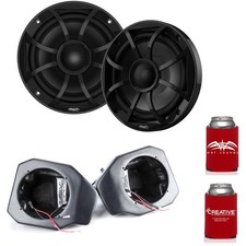 Wet Sounds Recon6-BG 6.5",SSV RG4-F65U for Ranger XP1000 2018 and up Front Pods