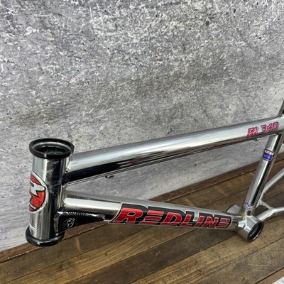 Vintage Redline RL340 BMX Bike Frame 20in Silver Old School Chrome