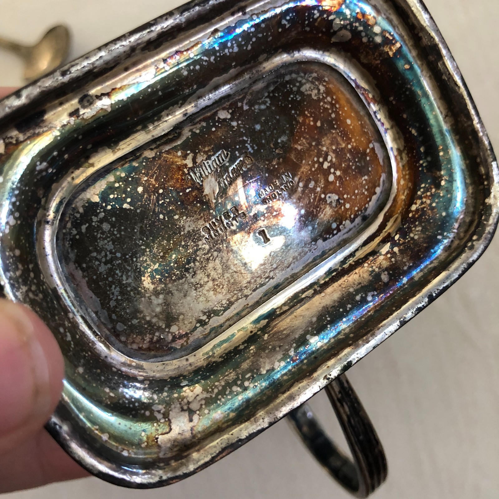 William Adams Silver Mounts England 1 Mustard Pot Salt cellar seller