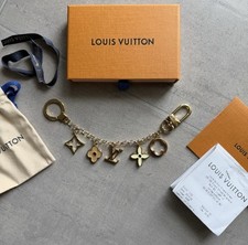 Louis Vuitton Fleur De Monogram Bag Charm Gold Hardware Used M65111 With Receipt