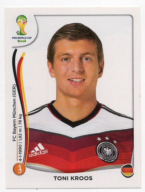 498 Toni Kroos Panini FIFA World Cup Brazil 2014 Sticker | eBay