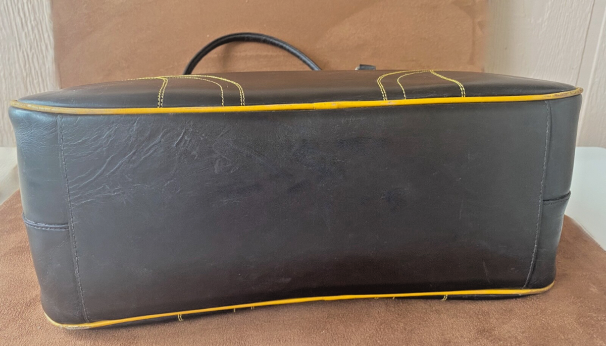 VINTAGE PRADA Leather Bowling purse Handbag women's accessories