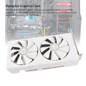 GPU Graphics Card 4K Ultra HD 8GB GDDR5 256bit RX470 Gaming Graphics Card For