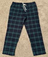 VINEYARD VINES Men's Pajama Lounge Pants Flannel Navy/Green Plaid - New Size XL