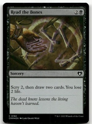 Read the Bones #182 (Foil) (NM) Commander Masters CMM Magic MTG