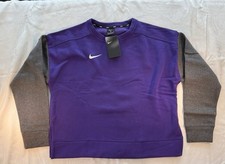 Nike Sweatshirt Long Sleeve Crew Neck Lightweight Purple Gray Size Medium Women