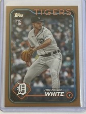 2024 Topps Baseball Gold Parallel Base Card Rookie #8 Brendan WHITE #/2024. rookie card picture