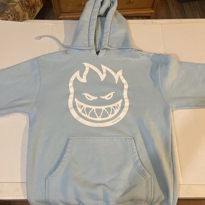 SMALL Spitfire Bighead Light Blue Hoodie  Heavyweight Sweatshirt