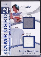 2025 Leaf - In The Game Used 2s Purple #IG2-16 Mark McGwire / Wally Joyner /6