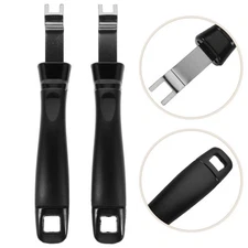 2 PCS BBQ Platter Grill Grate Lifter Tool Barbecue Pan Remover Handle