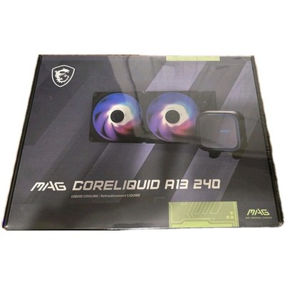 MSI MAG CORELIQUID A13 240 Liquid CPU Cooler 120mm RGB Black Universal 2000RPM