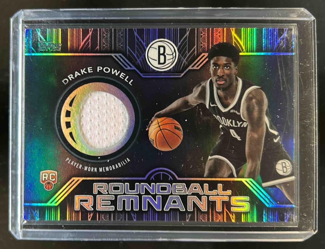 2025-26 Topps Drake Powell Rookie Roundball Remnants Jersey Rainbow Foil #RRR-DP