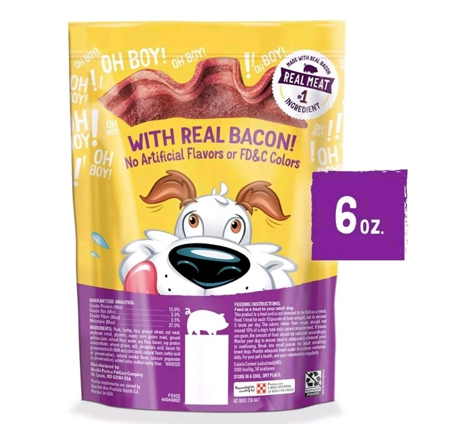 4 Pack PURINA BEGGIN STRIPS DOG PET SNACKS TREATS BACON FLAVOR 6 OZ Free Ship  - Image 2 of 4