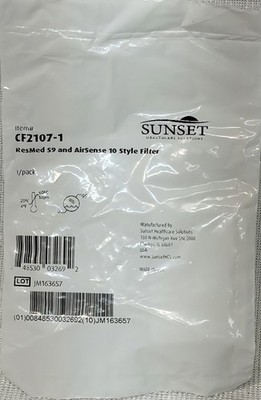 NEW Sealed SUNSET CF2107-1 Filters for RESMED S9/ AIRSENSE 10  LOT OF 12