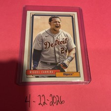 2021 Topps Update Miguel Cabrera 1992 Insert Detroit Tigers