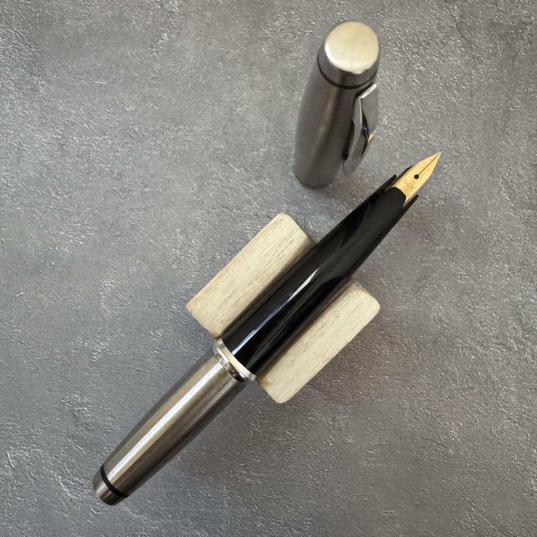 SAILOR Fountain Pen 14K Nib Short Silver Vintage Writing Instrument