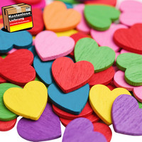 Bunte Holzherzen 20Mm Bastelset FüR Dekorationen, Kinderprojekte, Diy ZubehöR