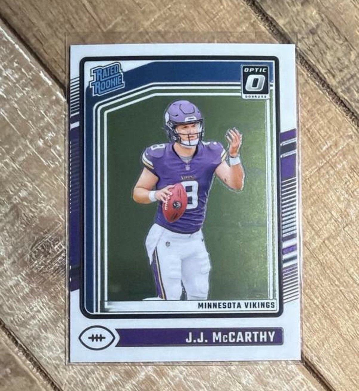 2024 Panini Donruss Optic - Rated Rookie J.J. McCarthy #235 Holo Prizm (RC)
