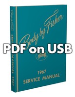 1967 Pontiac USB Teile Buch Shop Manuell Body Service All Modelle Gto PhöNix Etc