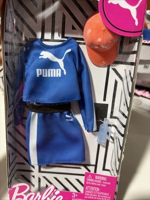 Barbie PUMA Fashion Outfit Pack Blue Top & Skirt Accessories Doll Clothes New