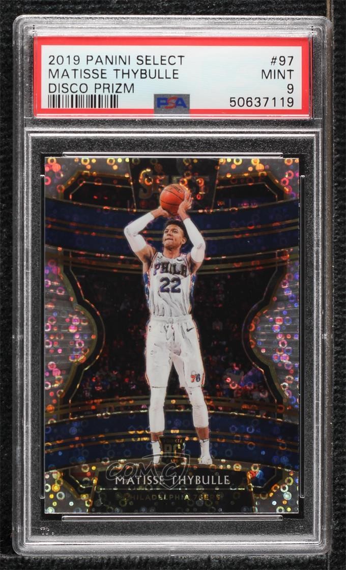2019 Panini Select Concourse Hybrid Disco Prizm Matisse Thybulle PSA 9 MINT 2l4