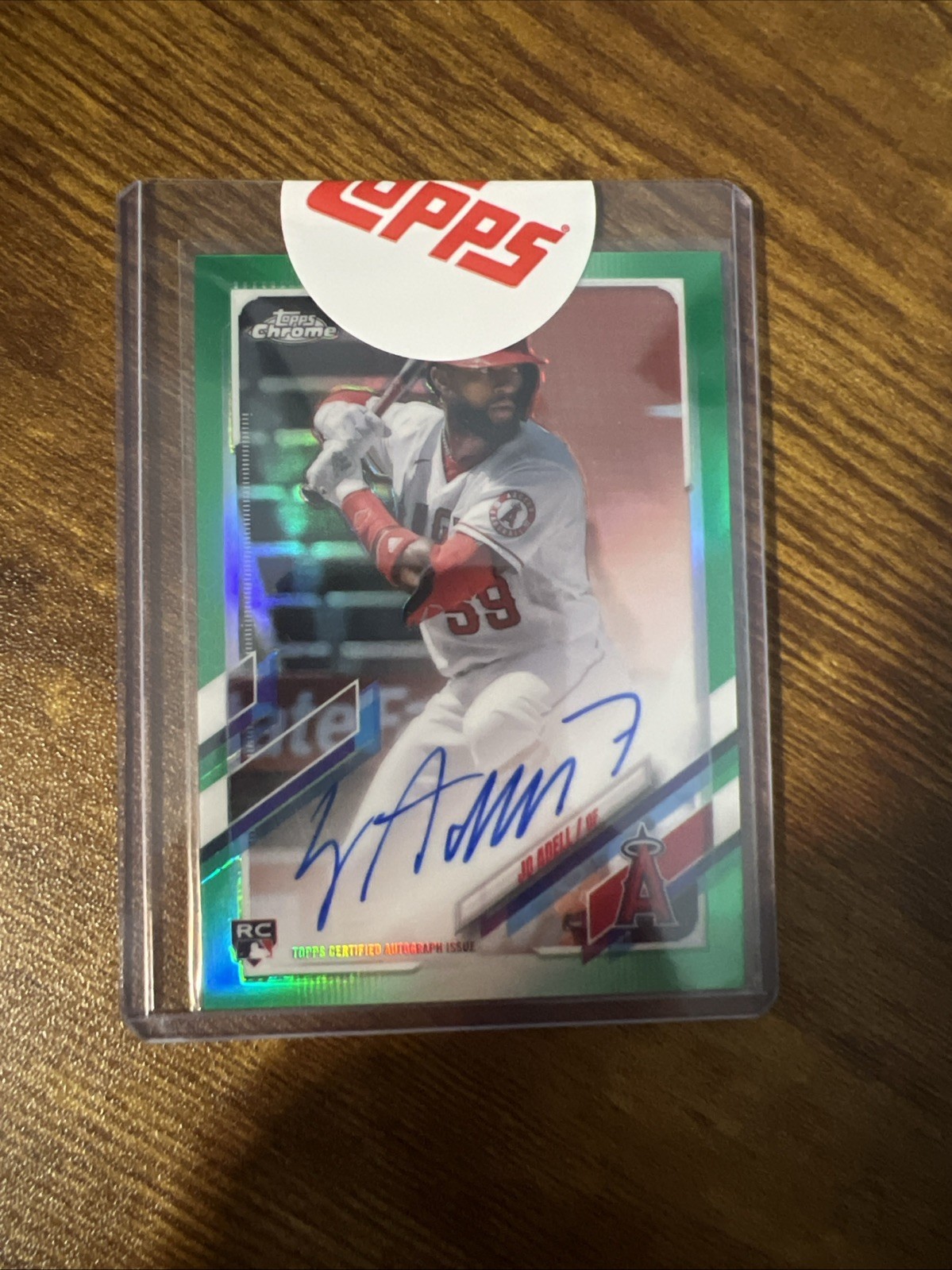 2021 Topps Chrome - Rookie Autographs Jo Adell #RA-JA Green Refractor /99
